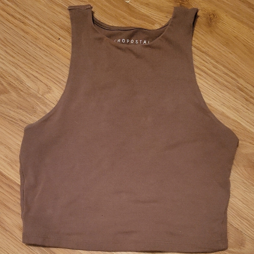 Aeropostale Women's Tan Crop Top